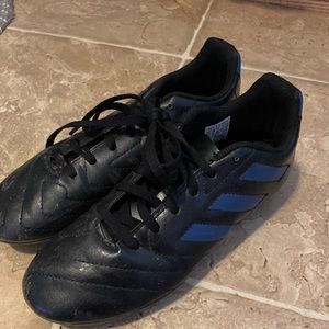 Adidas blue/black youth sz 4.5 cleats